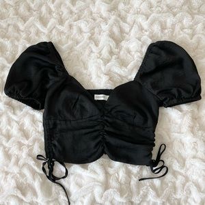 NWOT Glassons Black Crop Top